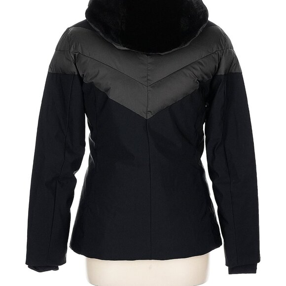 Fusalp Black Quilted Faux Fur Hooded Jacket NWT Size: FR 42 Style Anne - Picture 7 of 16